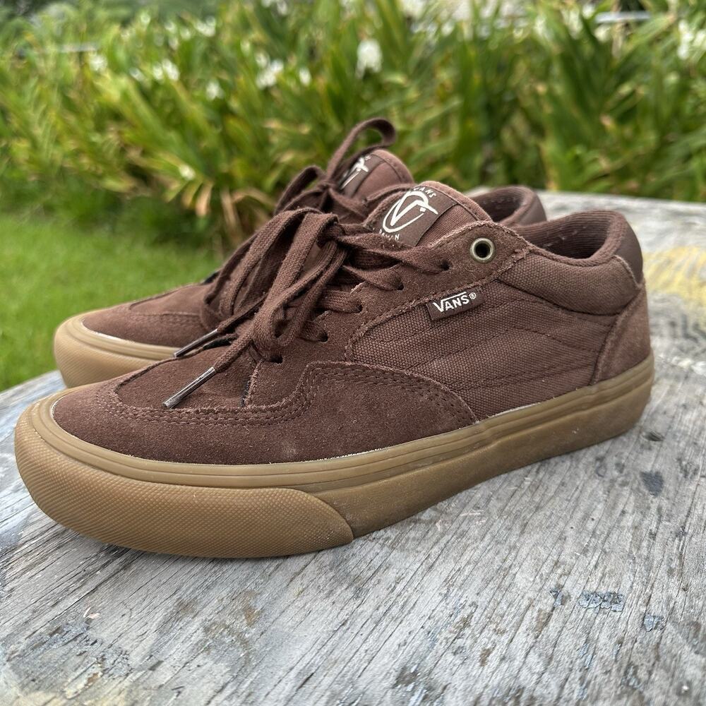 Vans Rowan Potting Soil / Gum Brown Suede Men’s 7 Skateboard Sneakers BP